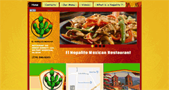 Desktop Screenshot of elnopalitomexicanrestaurant.com