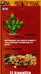 Mobile Screenshot of elnopalitomexicanrestaurant.com