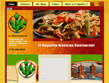 Tablet Screenshot of elnopalitomexicanrestaurant.com